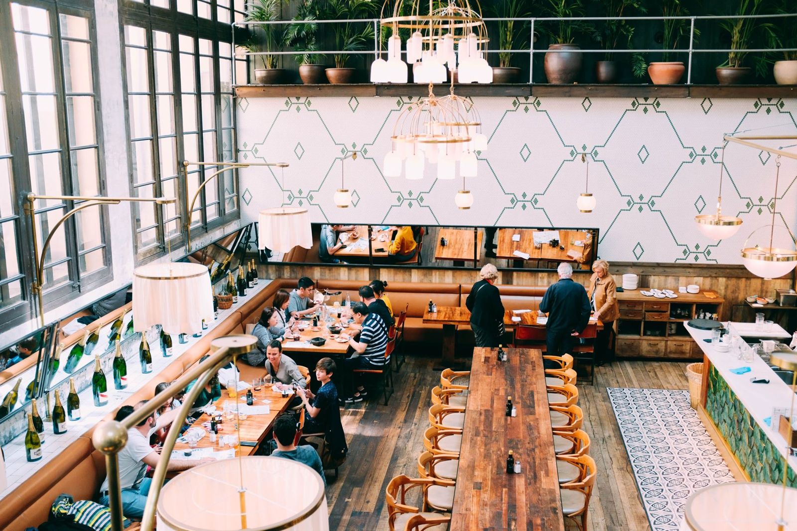 The glass-roofed Orangery restaurant